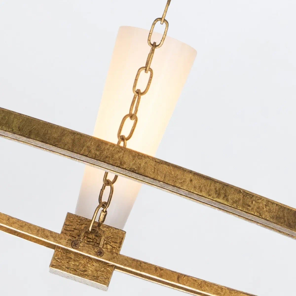 Lampa wisząca ring Kristy KRISTY5-DG-OPAL tubki na łańcuchu złota