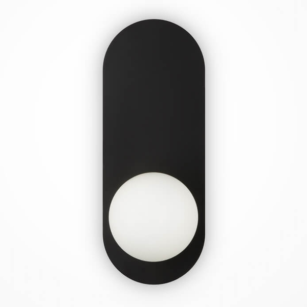 Kulista lampa przyścienna Bao MOD419WL-01B Maytoni do salonu czarny biały
