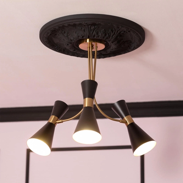 Sufitowa lampa do salonu Salvatore ABR-ZZSAL3XE27 Abruzzo loft czarny złoty