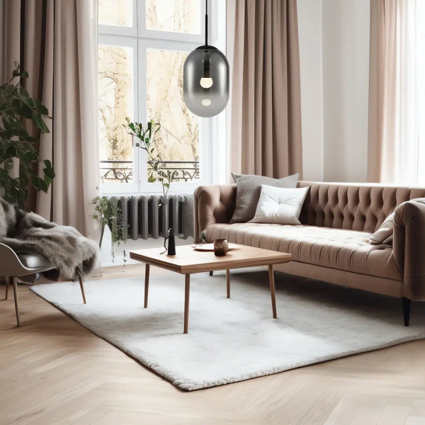 Lampa zwisająca do salonu ALIAS BLACK ML0323 szklana kula czarny
