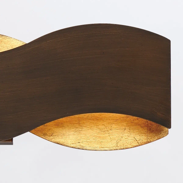 Kinkiet ścienny Vaughan QN-VAUGHAN-1W-BRZ-GD LED 35W 3000K brązowy