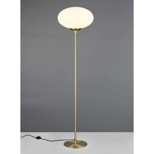 Podłogowa lampa salonowa FOMENTO 463100108 Trio bańka złoty biały