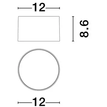 Sufitowa ledowa tuba RINVELA LE45506 LED 17W 3000K srebrna
