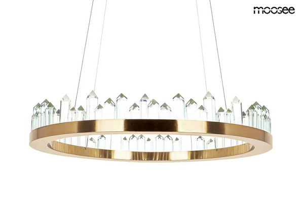 Lampa wisząca Nenufar MSE010100125 glamour kryształowa złota
