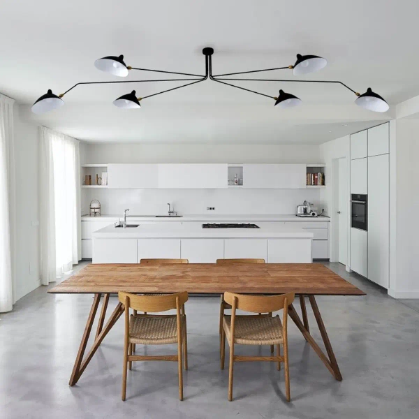 Sufitowa lampa pająk Crane ST-P8706 Step do jadalni czarna