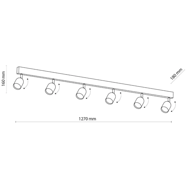 Sufitowa lampa wielopunktowa Top 1026 TK Lighting reflektorowa biała