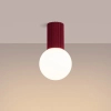 Okrągła lampa sufitowa HALO SL.1748 szklana kula IP44 biała burgundowa