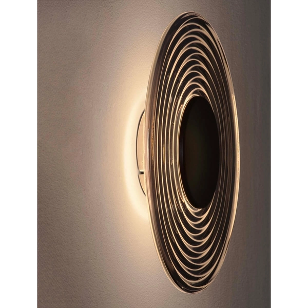 Okrągły kinkiet ścienny BERMUDEZ LE44930 LED 8W 3000K srebrny przydymiony