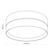 Okrągła lampa sufitowa ECO 5775 TK Lighting tkaninowa biała