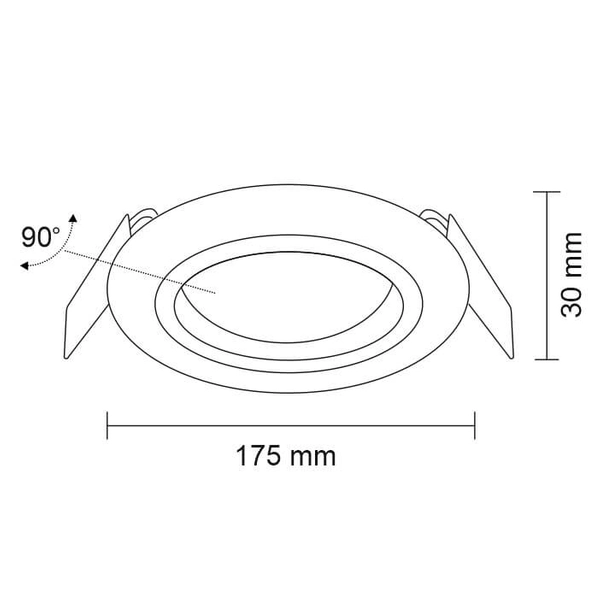 Wpust LAMPA sufitowa WASABI 7384 Shilo okrągła OPRAWA wpuszczana do zabudowy biała