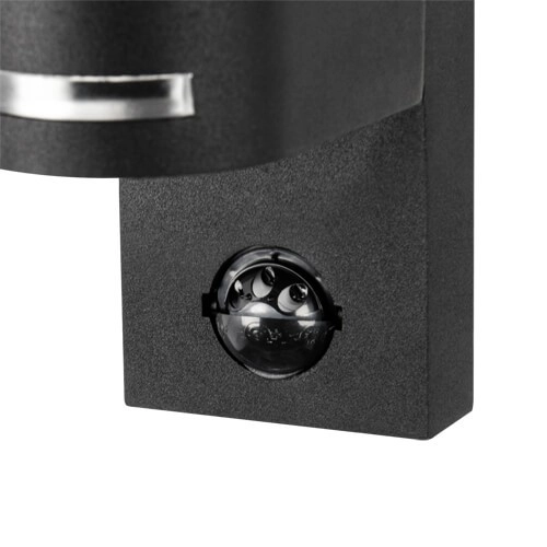 Elewacyjna LAMPA ścienna FOREST C 03601 z czujnikiem ruchu IP44 czarny