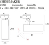 Downlight regulowany SHINEMAKER C0210 LED 15W Maxlight metalowa tuba spot do przedpokoju czarny