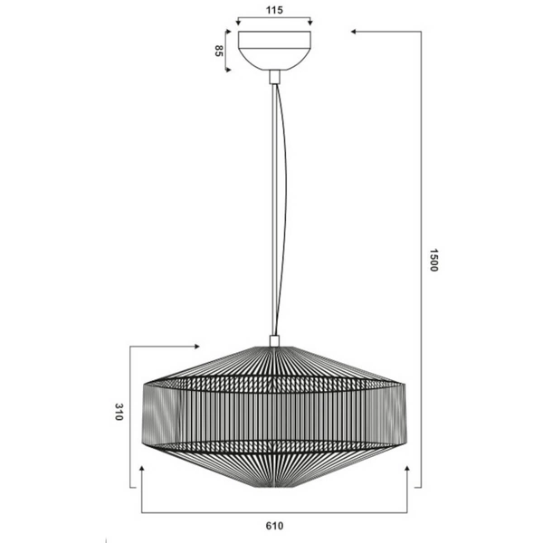 Wisząca lampa salonowa SVEA 364790144 Trio do jadalni eco beżowa