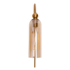 Szklana lampa ścienna Campanila W0332 Maxlight do sypialni mosiądz przezroczysty OUTLET