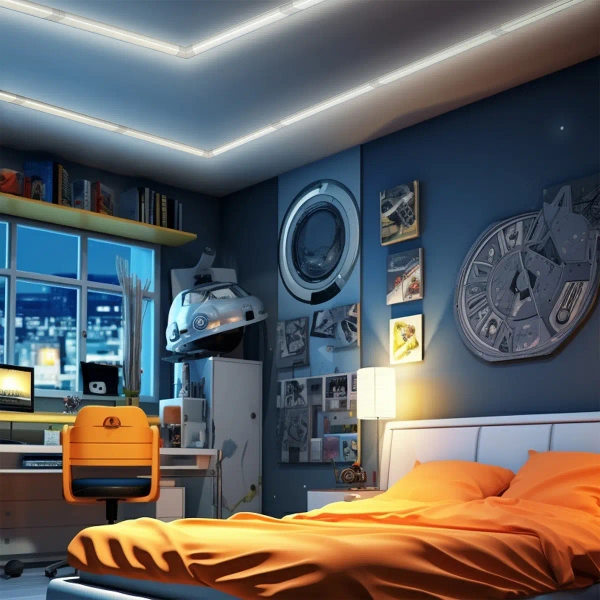 Nowoczesna lampa sufitowa Geometric LP-0209/5C 4K LED 4000K IP44 biały