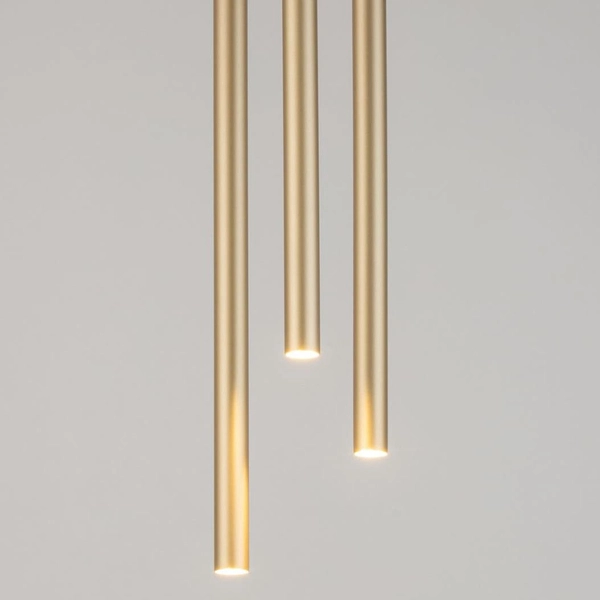 Lampa wisząca do salonu Sopel 33624 Sigma zwis sople metalowa złota