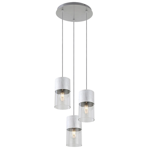 Szklana kaskada wisząca Zelkova 3155 do jadalni nad stół aluminium