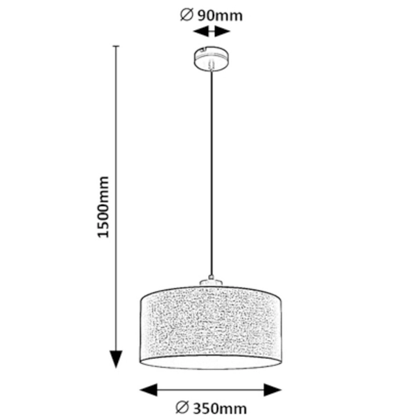 Okrągła lampa wisząca Miguel 3247 kuchenna z abażurem nad stół czarna