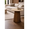 Stolik kawowy ARGENTINA MM001501100337 brązowy beżowy drewno 50cm