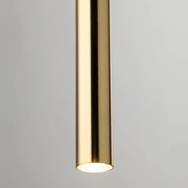 Punktowa lampa wisząca Sopel 40963 tuba do przedpokoju złota