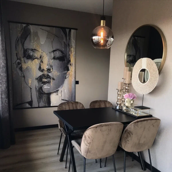 Szklana wisząca lampa Julius 34438/28/65 Lucide loftowa czarna złota