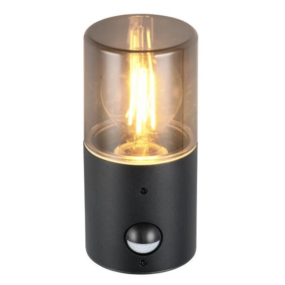 Przyścienna lampa Hoosic 222260132 IP44 czujnik ruchu czarny