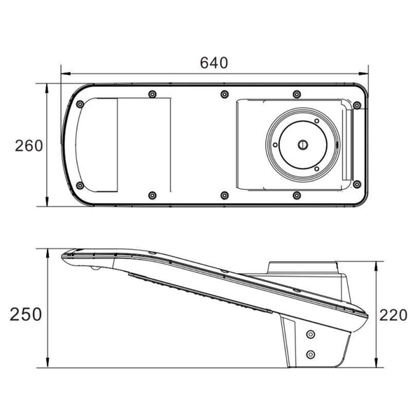 Latarnia uliczna INB-G02-40W+FA1M+SO4M Greenie LED 40W czujnik zmienna barwa szara