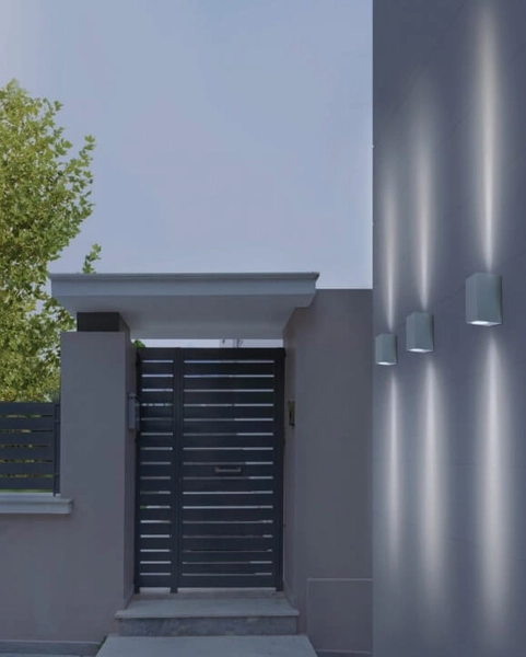 Ścienny kinkiet ogrodowy Rimini AZ4312 IP54 outdoor szary