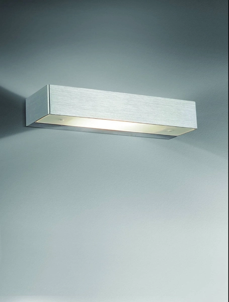 Ścienna lampa metalowa BASTON OR81435 Orlicki prostokątna srebrna