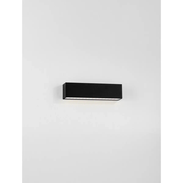 Prostokątny led ścienny RAVEZCO LE75199 LED 8W 3000K IP65 czarna