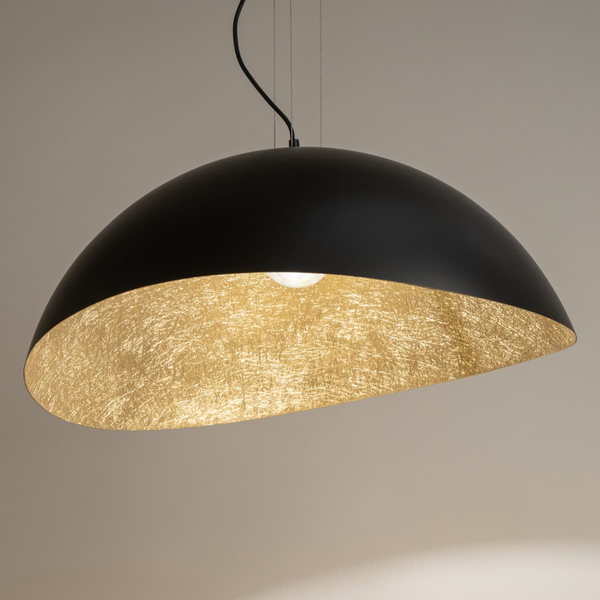Lampa wisząca do sypialni SOLARIS 40601 Sigma żywiczna czarna złota