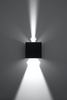 Kinkiet LAMPA przyścienna elewacyjna SL.0545 kwadratowa OPRAWA metalowa LED 6W 3000K kostka cube IP54 czarna
