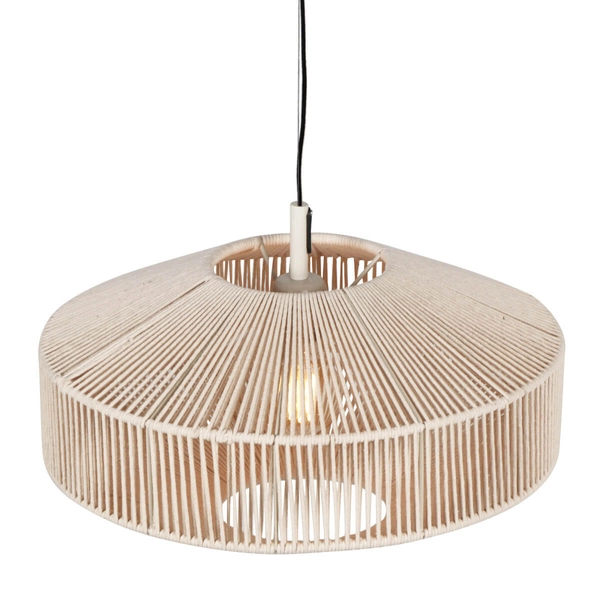 Sypialniana lampa zwisająca SVEA 364700144 Trio boho bawełniana beżowa