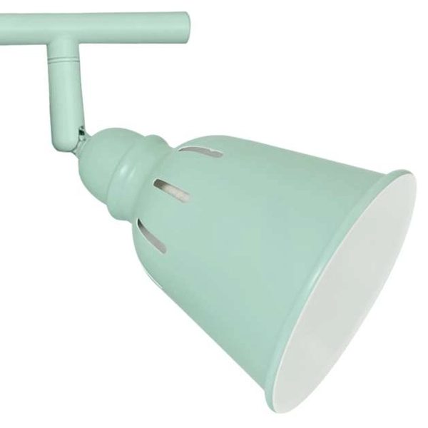 Plafon LAMPA sufitowa FIONA 2 311061 Polux industrialna OPRAWA regulowane reflektorki metalowe miętowe