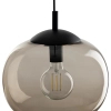 Szklana lampa wisząca do sypialni VIBE 4676 kula czarny bursztynowy