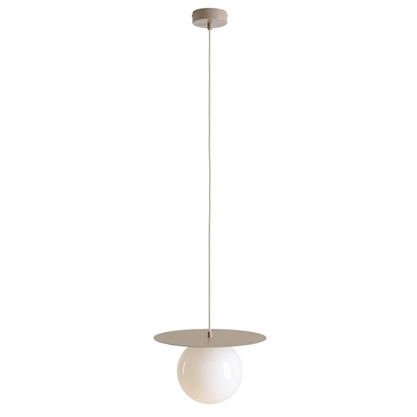 Metalowa lampa salonowa LOOP 1125G17_M Aldex wisząca kula beżowy