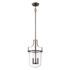 Szklana lampa wisząca Penn Station QZ-PENN-STATION-M-WT Quoizel przezroczysta brąz