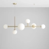 Modernistyczna lampa wisząca DIONE 1092K40 Aldex szklane kule balls mosiądz