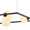 LAMPA wisząca GARETH MDM-3975/5 BK Italux metalowa OPRAWA ramka ZWIS kule balls czarna