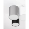 Potrójna lampa sufitowa ACALCO biała czarna LE43454 3xE27 abażurowa