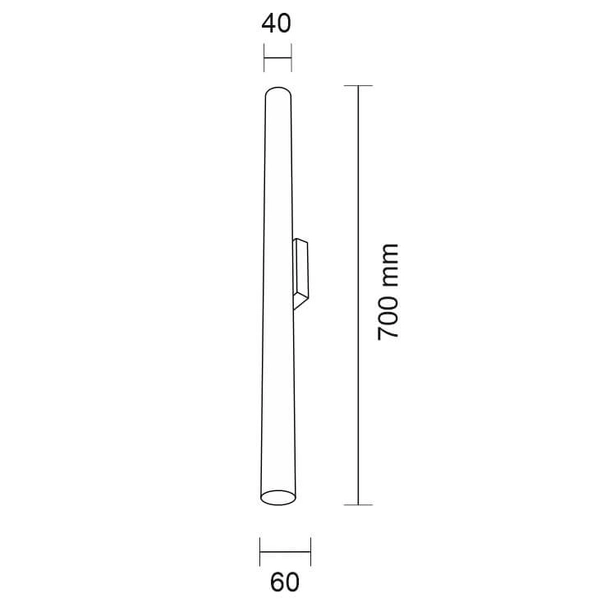 Kinkiet LAMPA ścienna YABU 8075 Shilo metalowa OPRAWA tuba IP44 czarna