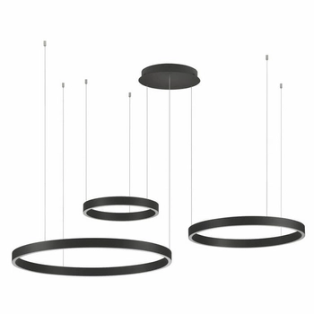 Zwisająca lampa nad stół BARI LE44317 LED 181W 3000K pierścienie czarny