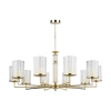 Szklany żyrandol Artu Ryfel ART-ZW-10 (Z) R przezroczysty złoty połysk