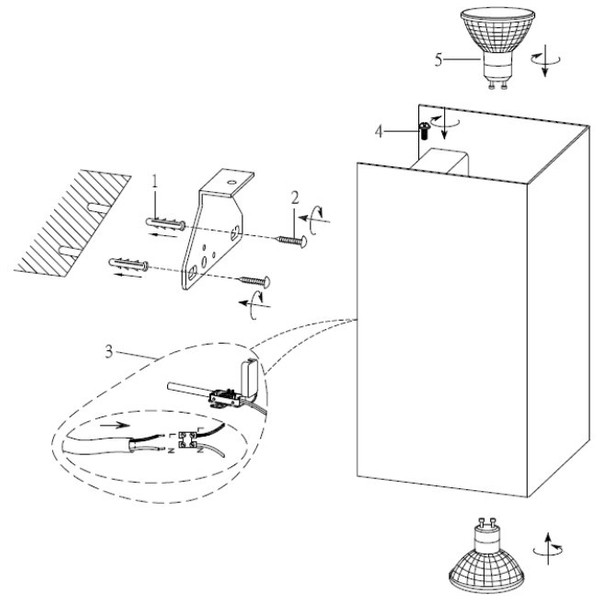 Loftowa LAMPA ścienna CLEO 206500279 Trio metalowa OPRAWA prostokątny kinkiet złoty