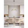 Ratanowa lampa wisząca SANDRINE R36211032 czarny naturalny