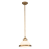 Szklana lampa wisząca retro Amelia HK-AMELIA-P-S-HB mosiądz biały
