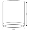 Sufitowa lampa 2273624 downlight LED 5W 4000K metalowa tuba biała drewniana