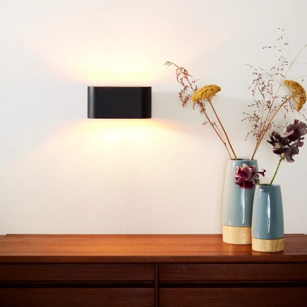 Metalowa lampa ścienna XERA 23254/01/30 Lucide czarna złota