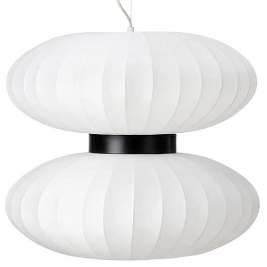 Modernistyczna lampa wisząca Daburu 108113 Markslojd tekstylna biała