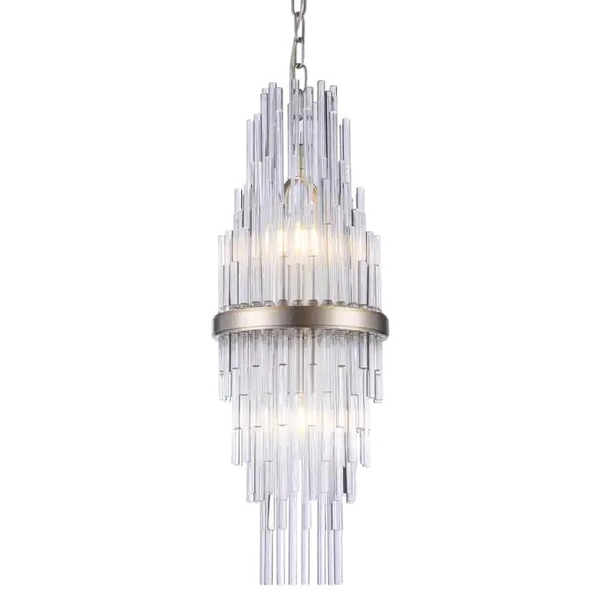 Kryształowa LAMPA wisząca REYKJAVIK P02080CP Cosmolight glamour zwis do jadalni szampański